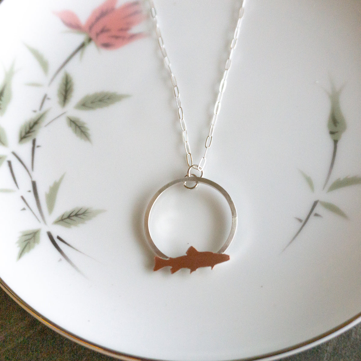 Trout Hoop Necklace