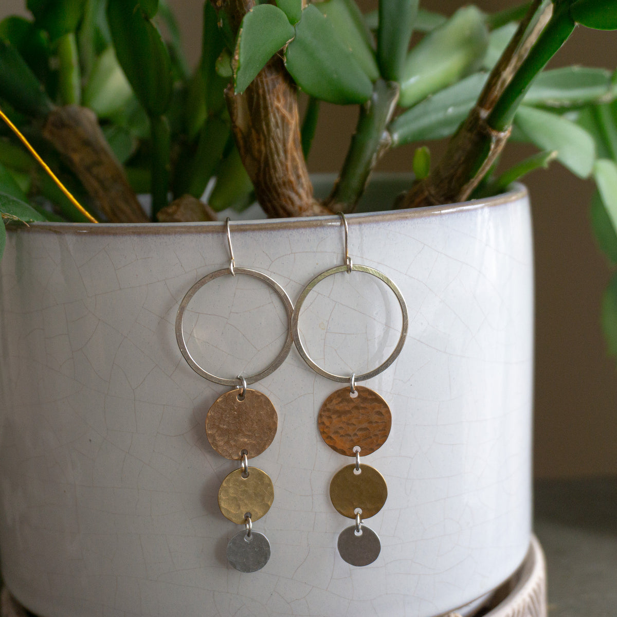 Cascade Hoop Drop Earrings