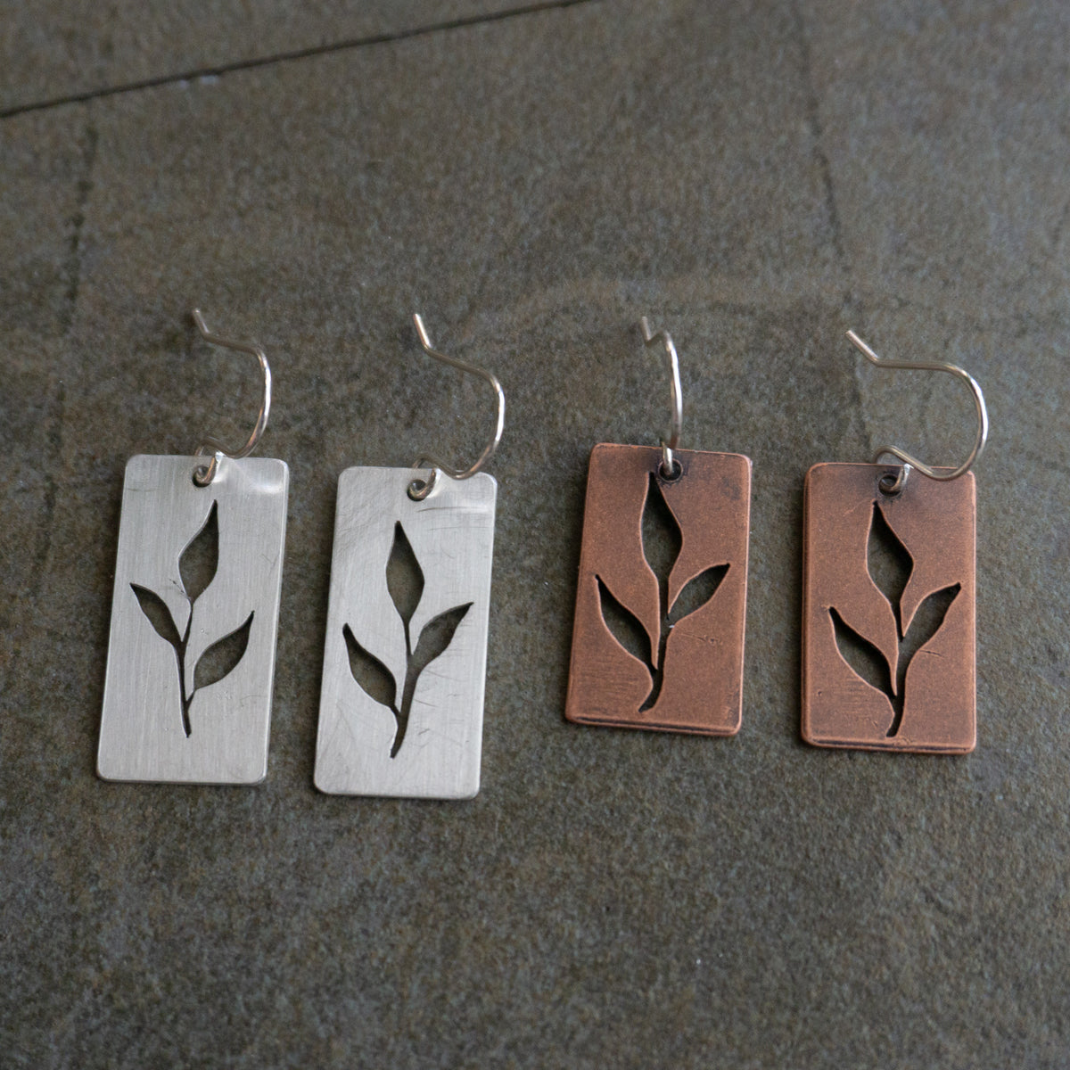 Cutout Leaf Botanical Earrings