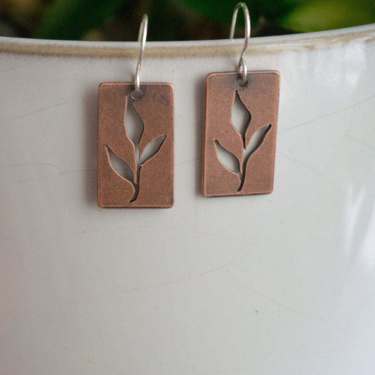 Cutout Leaf Botanical Earrings