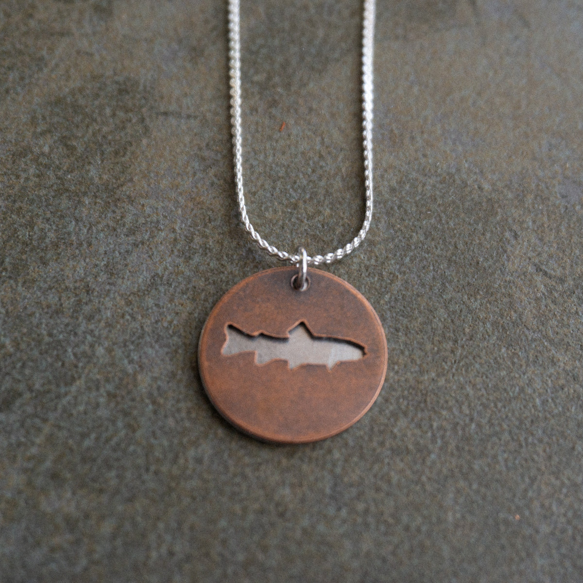 Cutout Trout Pendant Necklace