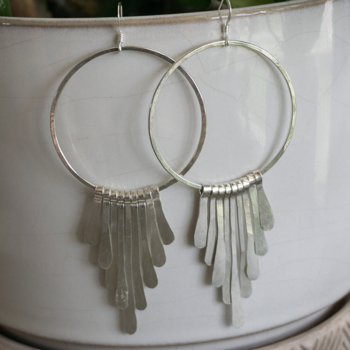 Kinetic Fringe Fan Earrings - Large
