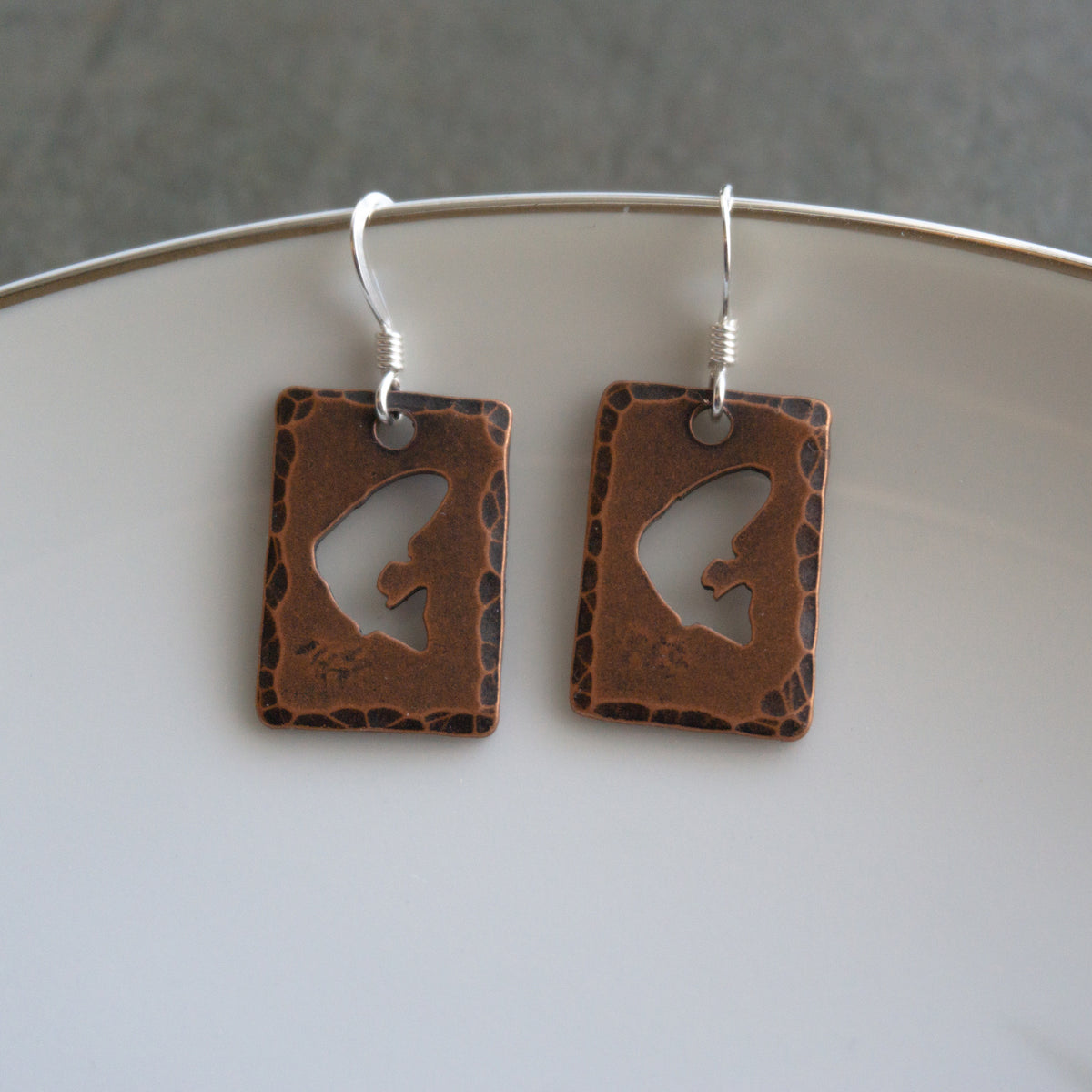 Cutout Jumping Trout Earrings