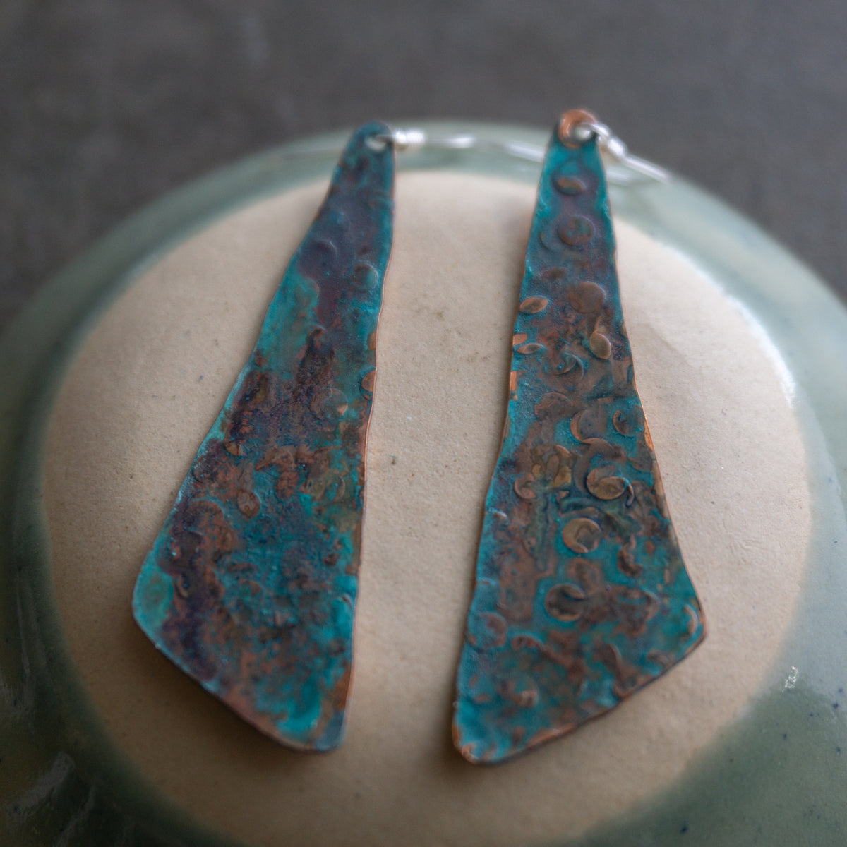 Verdigris Kite Earrings
