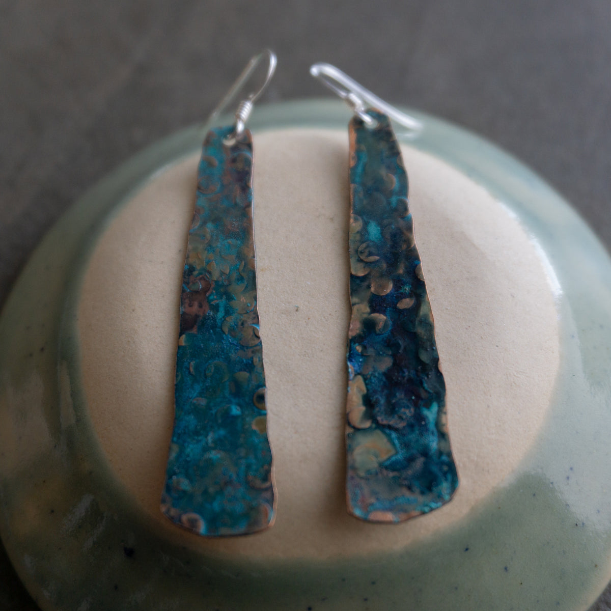 Verdigris Pillar Earrings