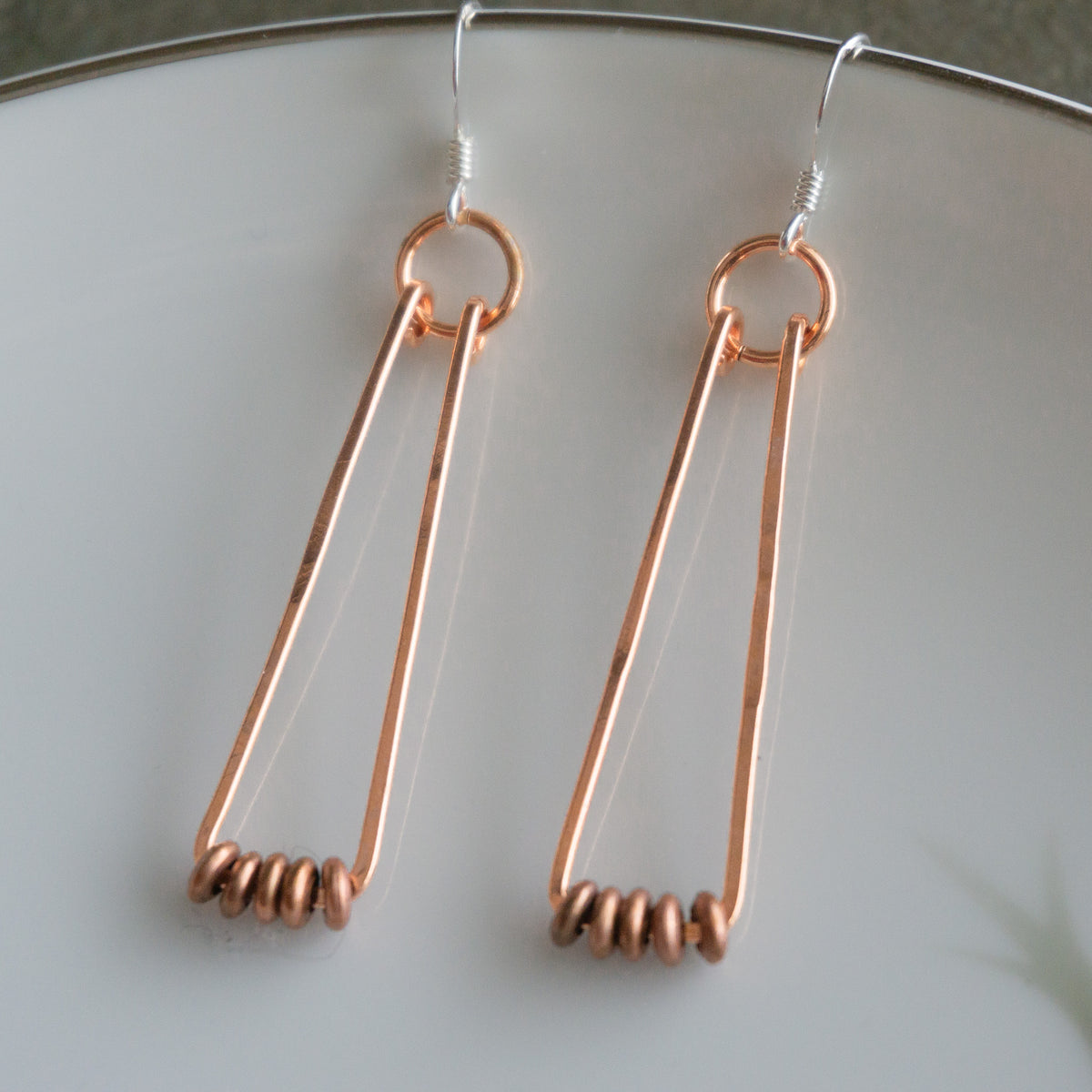 Swing Earrings - Copper Mixed Metal